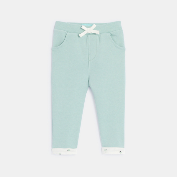 بنطال رياضي من الصوف الناعم باللون الأخضر للفتيات الصغيرات